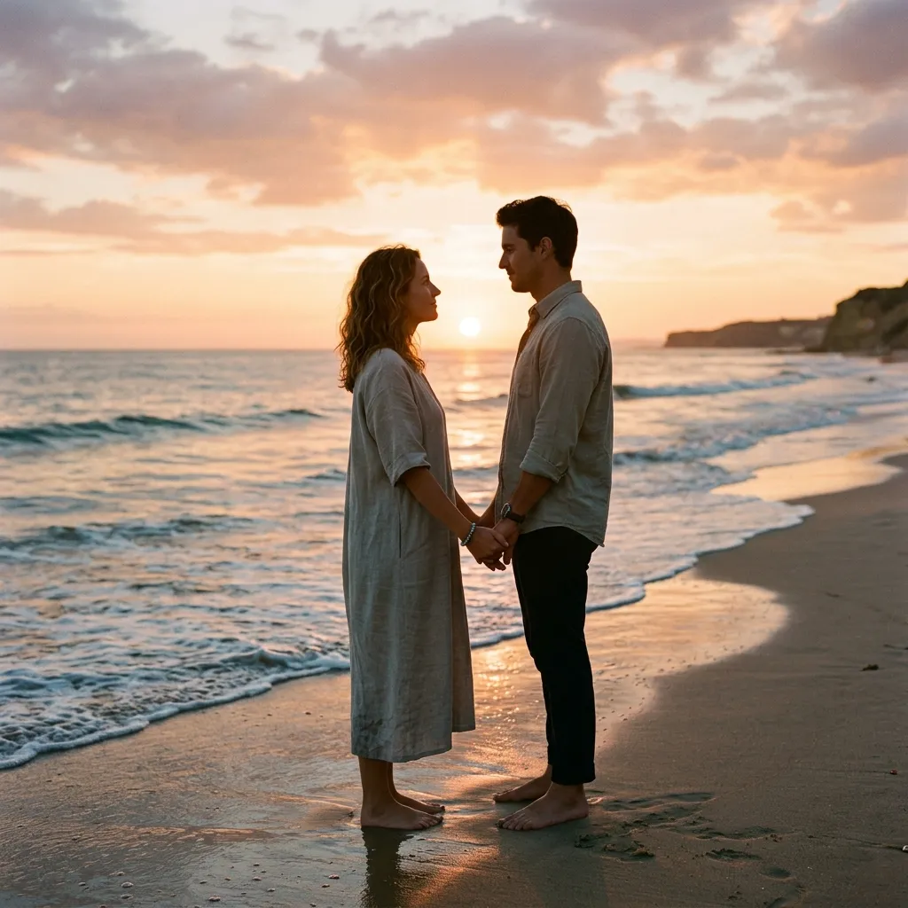 Couple reconnecting emotionally with supportive and affectionate interaction after resolving issues