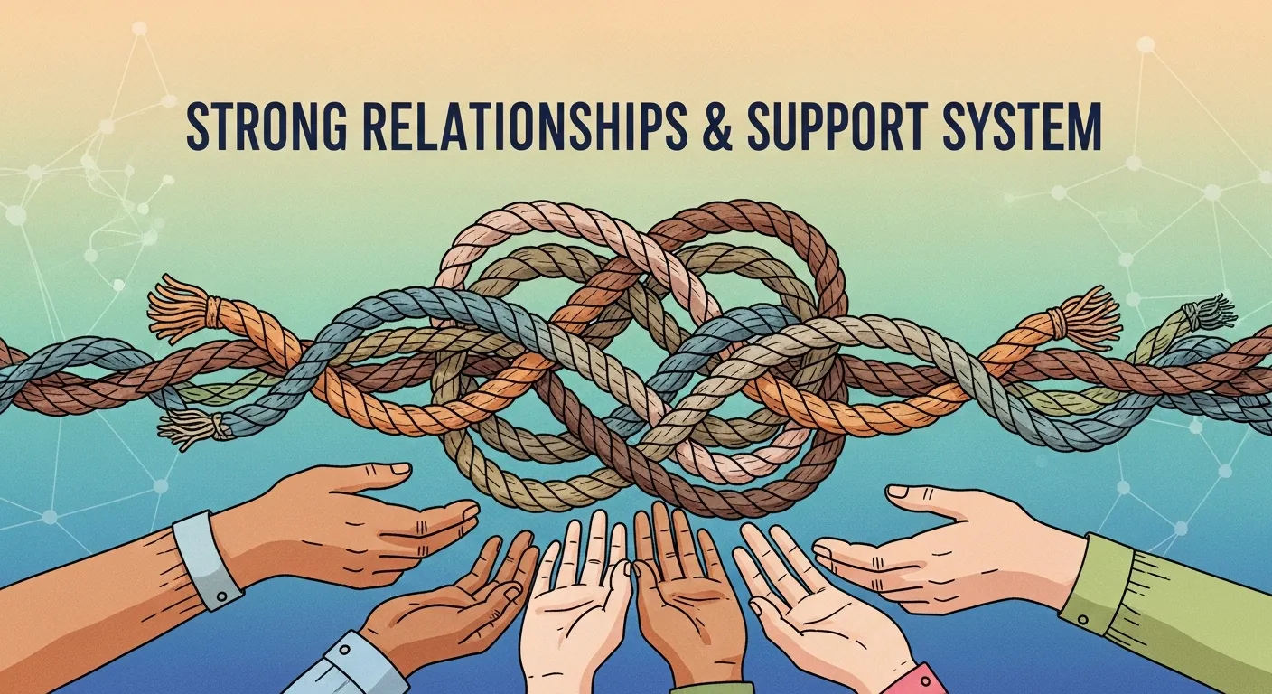 Group of friends or family sharing a joyful moment together, representing trust, bonding, and emotional support.